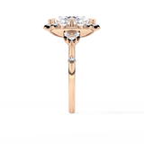 Cushion Cut 4.05 Carat Moissanite Ring – Halo Setting in Gold