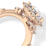Cushion Cut 4.05 Carat Moissanite Ring – Halo Setting in Gold