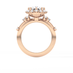 Cushion Cut 4.05 Carat Moissanite Ring – Halo Setting in Gold