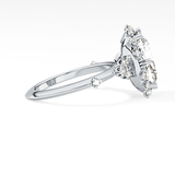 Cushion Cut 4.05 Carat Moissanite Ring – Halo Setting in Gold