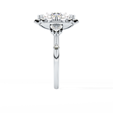 Cushion Cut 4.05 Carat Moissanite Ring – Halo Setting in Gold