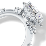 Cushion Cut 4.05 Carat Moissanite Ring – Halo Setting in Gold