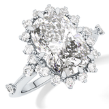 Cushion Cut 4.05 Carat Moissanite Ring – Halo Setting in Gold