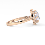Round Cut 3.16 Carat Moissanite Ring – Halo Setting in Gold