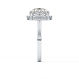 Round Cut 3.16 Carat Moissanite Ring – Halo Setting in Gold