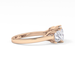 Princess Cut 1.87 Carat Moissanite Ring – Three Stones Setting in Gold