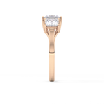 Princess Cut 1.87 Carat Moissanite Ring – Three Stones Setting in Gold