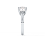 Princess Cut 1.87 Carat Moissanite Ring – Three Stones Setting in Gold