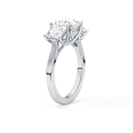 Princess Cut 1.87 Carat Moissanite Ring – Three Stones Setting in Gold