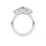 Princess Cut 1.87 Carat Moissanite Ring – Three Stones Setting in Gold