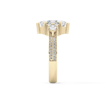 Custom Cut 3.28 Carat Moissanite Ring – Multi Stones Setting in Gold