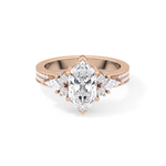 Custom Cut 3.28 Carat Moissanite Ring – Multi Stones Setting in Gold