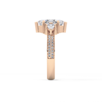 Custom Cut 3.28 Carat Moissanite Ring – Multi Stones Setting in Gold