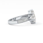 Custom Cut 3.28 Carat Moissanite Ring – Multi Stones Setting in Gold