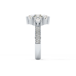 Custom Cut 3.28 Carat Moissanite Ring – Multi Stones Setting in Gold