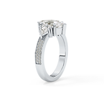 Custom Cut 3.28 Carat Moissanite Ring – Multi Stones Setting in Gold