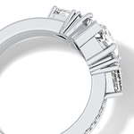 Custom Cut 3.28 Carat Moissanite Ring – Multi Stones Setting in Gold