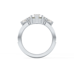 Custom Cut 3.28 Carat Moissanite Ring – Multi Stones Setting in Gold
