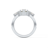 Custom Cut 3.28 Carat Moissanite Ring – Multi Stones Setting in Gold