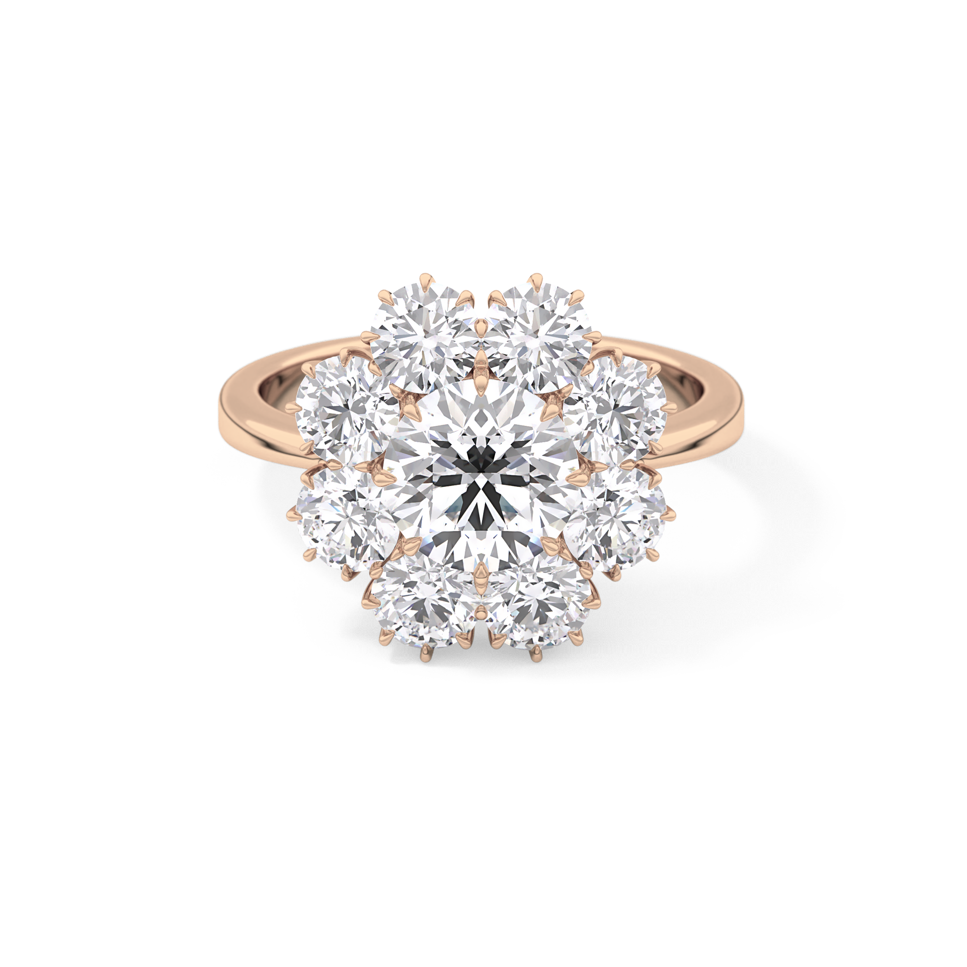 Round Cut 1.34 Carat Moissanite Ring – Halo Setting in Gold