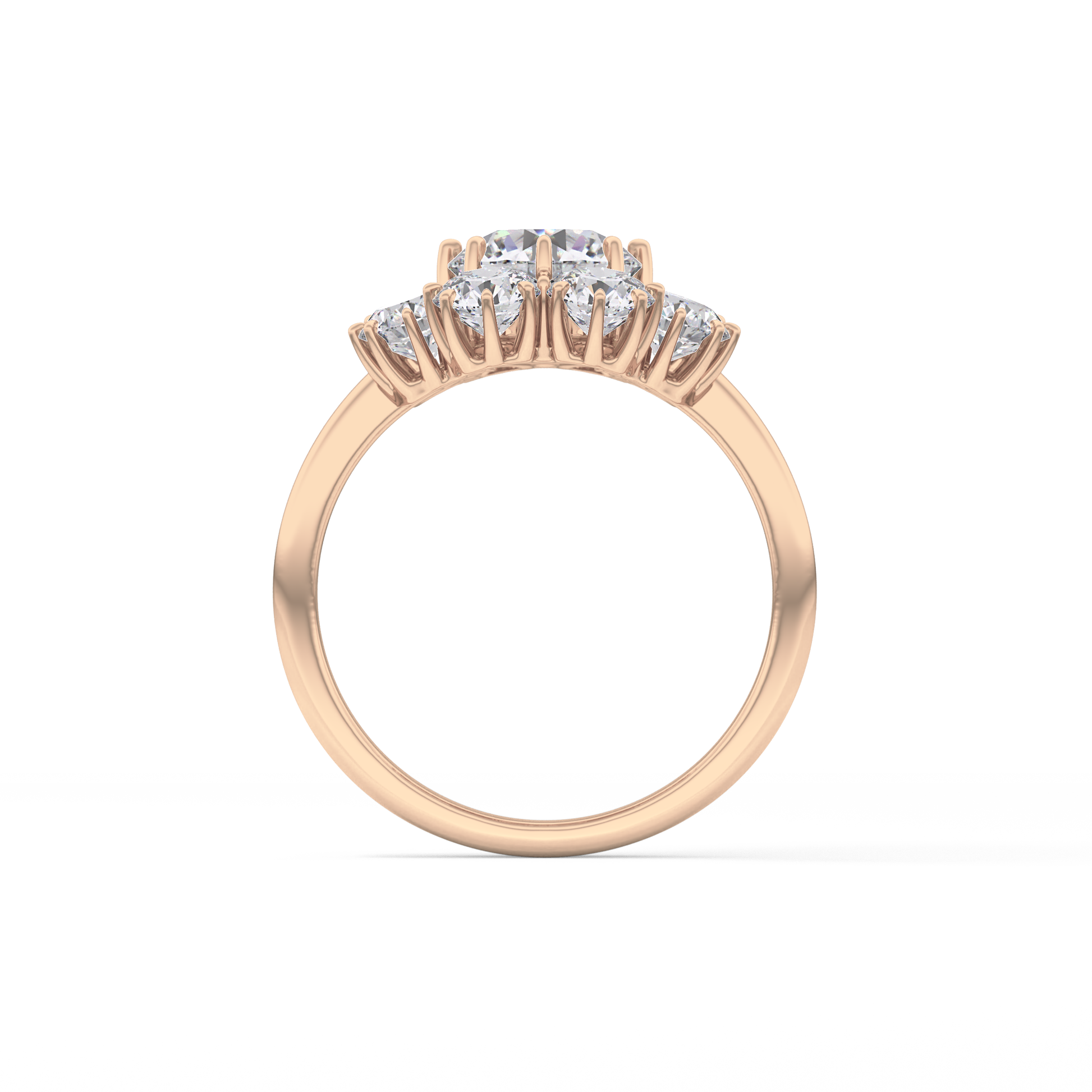 Round Cut 1.34 Carat Moissanite Ring – Halo Setting in Gold