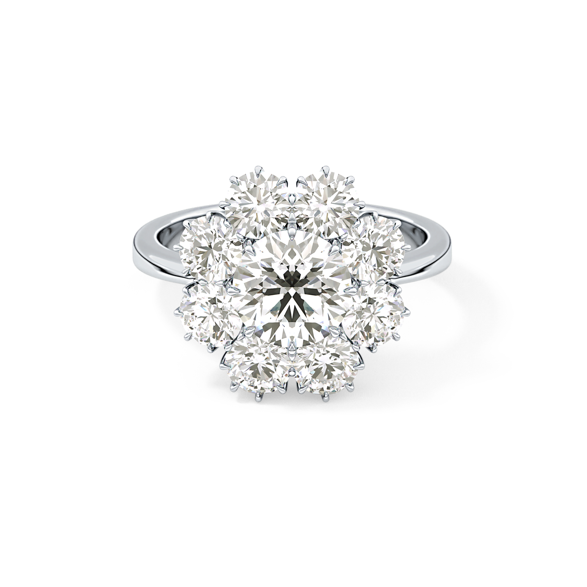 Round Cut 1.34 Carat Moissanite Ring – Halo Setting in Gold