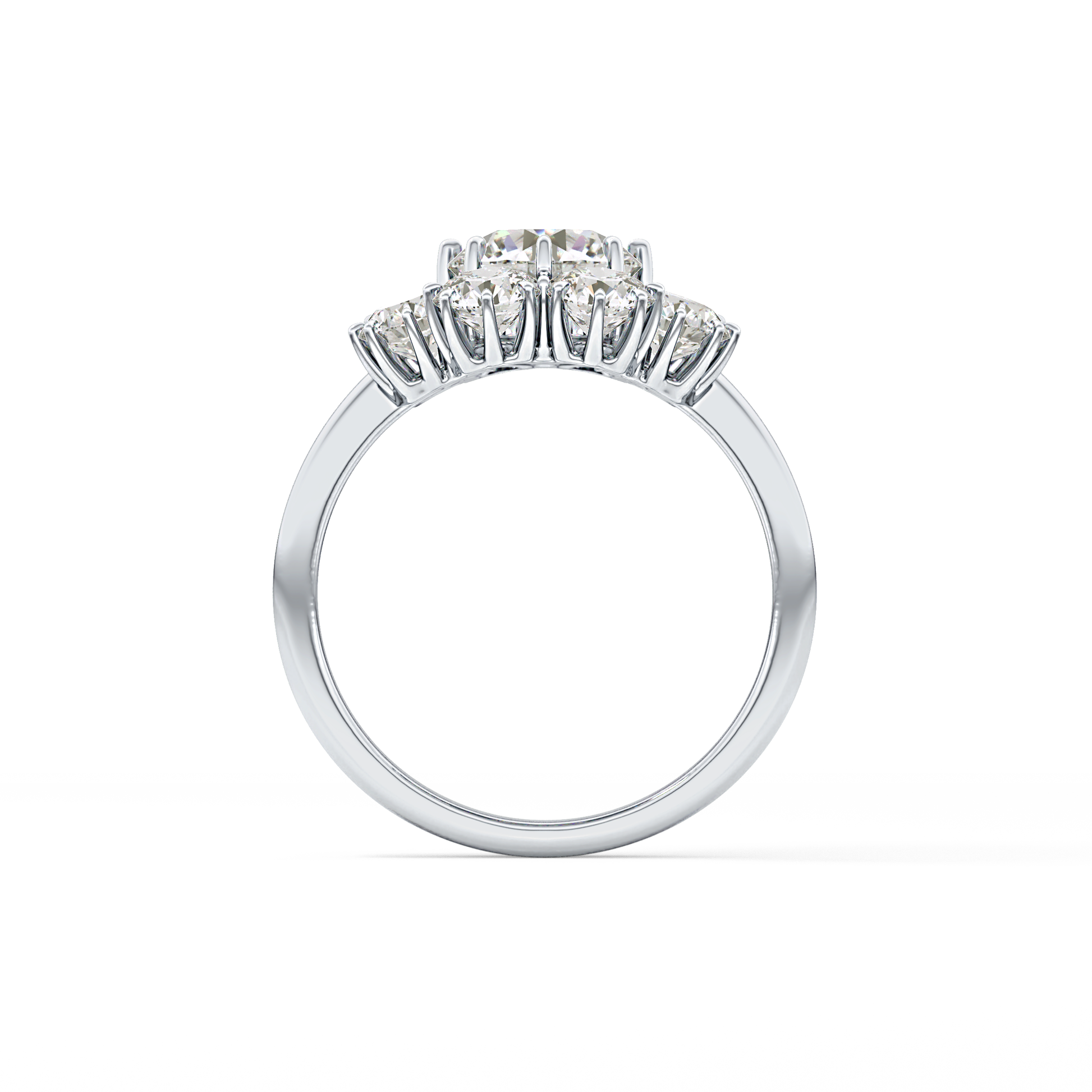 Round Cut 1.34 Carat Moissanite Ring – Halo Setting in Gold