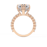 Emerald Cut 7.74 Carat Moissanite Ring – Hidden Halo & Pave Setting in Gold