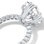 Emerald Cut 7.74 Carat Moissanite Ring – Hidden Halo & Pave Setting in Gold