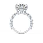 Emerald Cut 7.74 Carat Moissanite Ring – Hidden Halo & Pave Setting in Gold