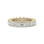 Full Eternity Wedding Band with 3.83 TCW Princess Cut Moissanite – Yellow, White, or Rose Gold