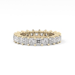 Full Eternity Wedding Band with 3.83 TCW Princess Cut Moissanite – Yellow, White, or Rose Gold