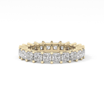 Full Eternity Wedding Band with 3.83 TCW Princess Cut Moissanite – Yellow, White, or Rose Gold