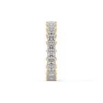 Full Eternity Wedding Band with 3.83 TCW Princess Cut Moissanite – Yellow, White, or Rose Gold