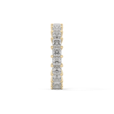 Full Eternity Wedding Band with 3.83 TCW Princess Cut Moissanite – Yellow, White, or Rose Gold