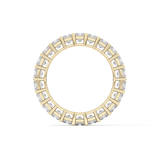 Full Eternity Wedding Band with 3.83 TCW Princess Cut Moissanite – Yellow, White, or Rose Gold