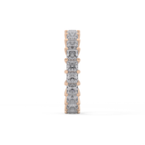 Full Eternity Wedding Band with 3.83 TCW Princess Cut Moissanite – Yellow, White, or Rose Gold
