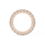 Full Eternity Wedding Band with 3.83 TCW Princess Cut Moissanite – Yellow, White, or Rose Gold