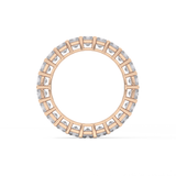 Full Eternity Wedding Band with 3.83 TCW Princess Cut Moissanite – Yellow, White, or Rose Gold