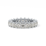 Full Eternity Wedding Band with 3.83 TCW Princess Cut Moissanite – Yellow, White, or Rose Gold