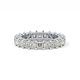 Full Eternity Wedding Band with 3.83 TCW Princess Cut Moissanite – Yellow, White, or Rose Gold