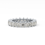 Full Eternity Wedding Band with 3.83 TCW Princess Cut Moissanite – Yellow, White, or Rose Gold