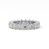 Full Eternity Wedding Band with 3.83 TCW Princess Cut Moissanite – Yellow, White, or Rose Gold