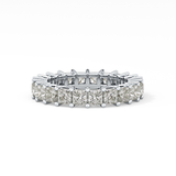 Full Eternity Wedding Band with 3.83 TCW Princess Cut Moissanite – Yellow, White, or Rose Gold