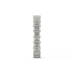 Full Eternity Wedding Band with 3.83 TCW Princess Cut Moissanite – Yellow, White, or Rose Gold