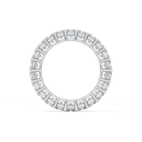 Full Eternity Wedding Band with 3.83 TCW Princess Cut Moissanite – Yellow, White, or Rose Gold