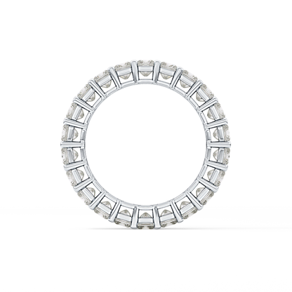 Full Eternity Wedding Band with 3.83 TCW Princess Cut Moissanite – Yellow, White, or Rose Gold