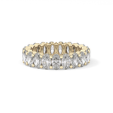 Full Eternity Wedding Band with 3.8 TCW Oval Cut Moissanite – Yellow, White, or Rose Gold