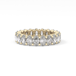 Full Eternity Wedding Band with 3.8 TCW Oval Cut Moissanite – Yellow, White, or Rose Gold
