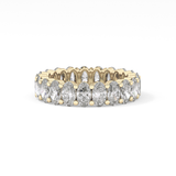Full Eternity Wedding Band with 3.8 TCW Oval Cut Moissanite – Yellow, White, or Rose Gold